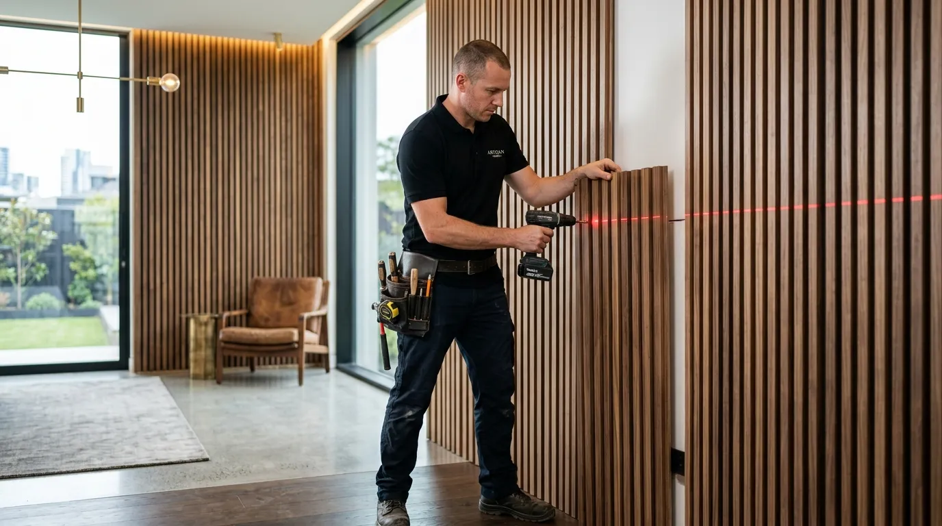 Premium residential WPC wall installation