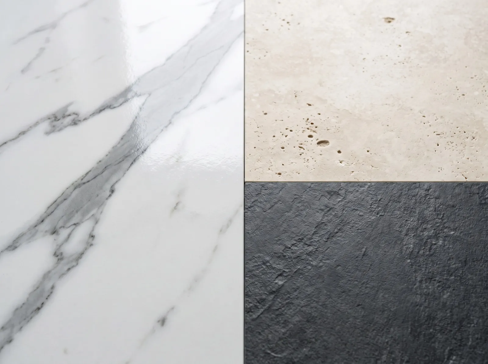Marble and slate look luxury vinyl flooring