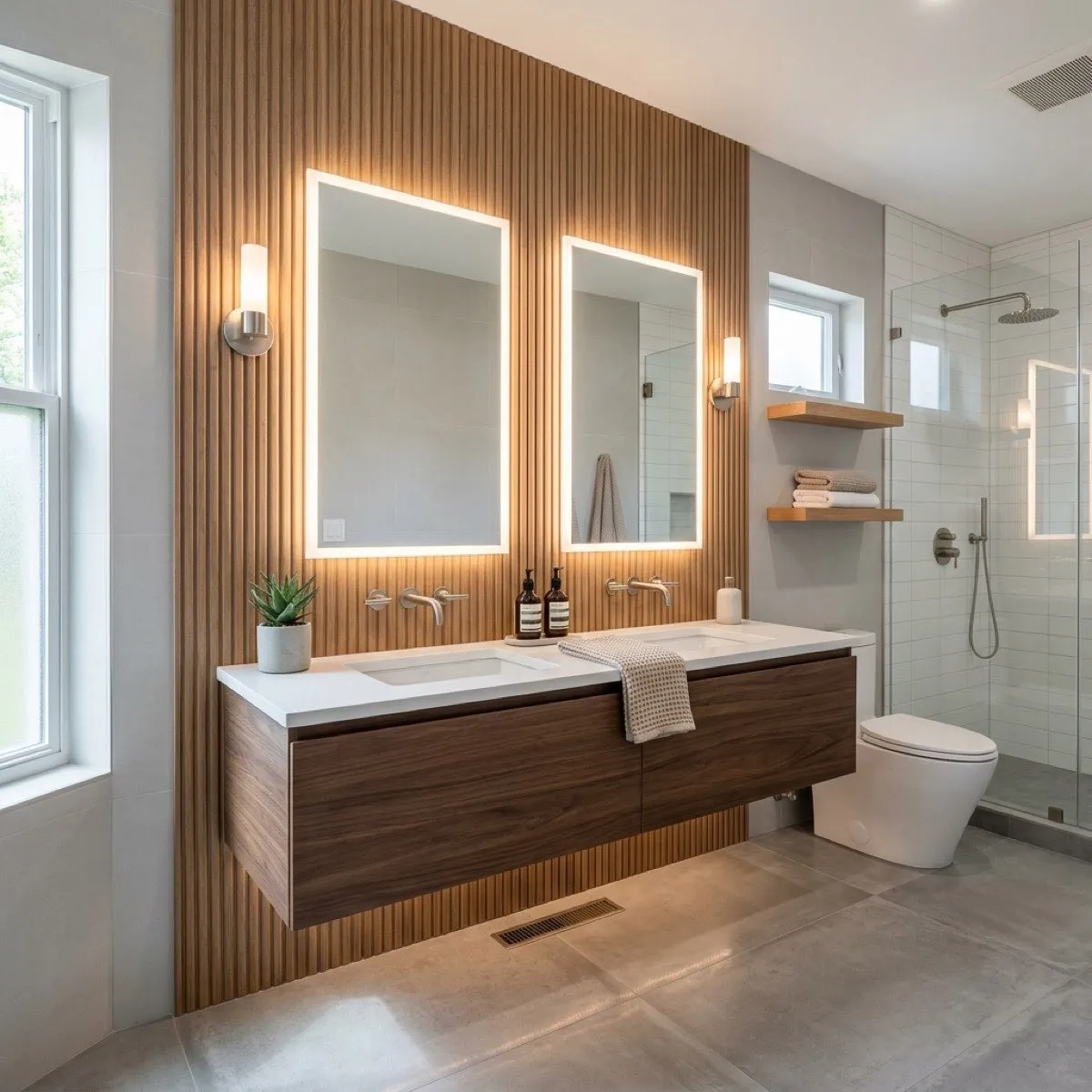 PVC panels in bathroom